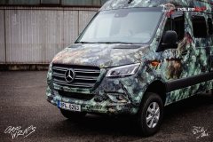 Designový polep dodávky Mercedes Benz camouflage | Studio ALEŠ s.r.o.