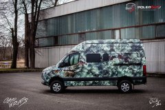 Designový polep dodávky Mercedes Benz camouflage | Studio ALEŠ s.r.o.