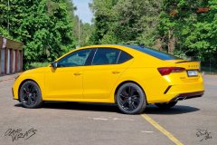Celopolep auta Škoda Octavia žlutá lesk | Studio ALEŠ s.r.o.