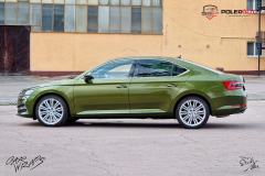 Celopolep auta Škoda Superb zelená lesk | Studio ALEŠ s.r.o.